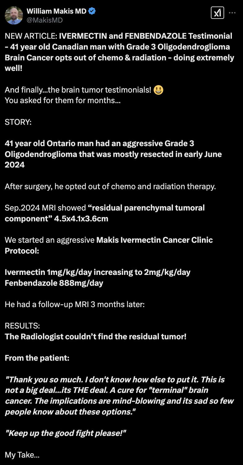 cancer healing testimonial