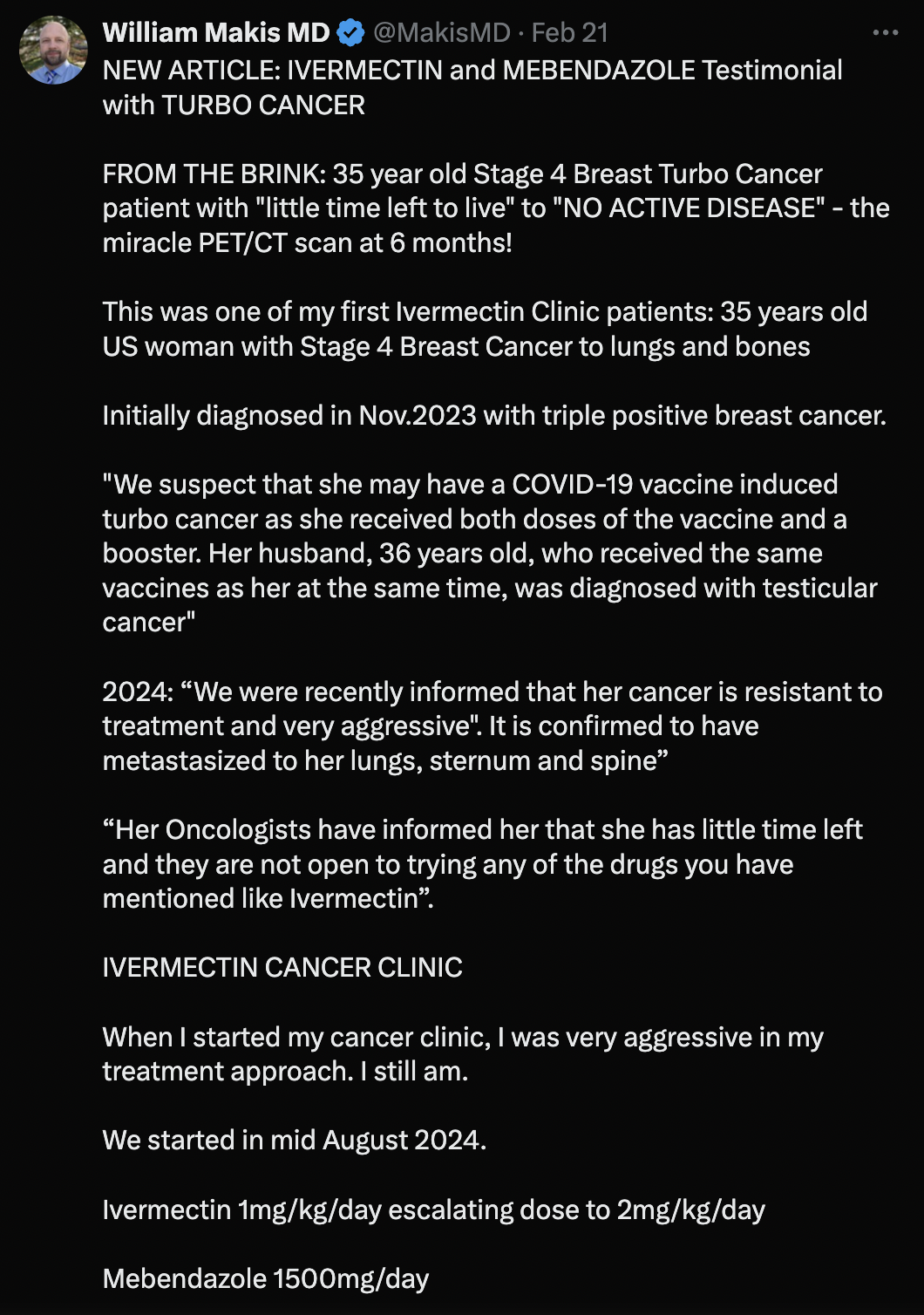 cancer healing testimonial