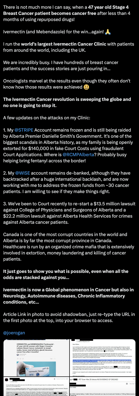 cancer healing testimonial