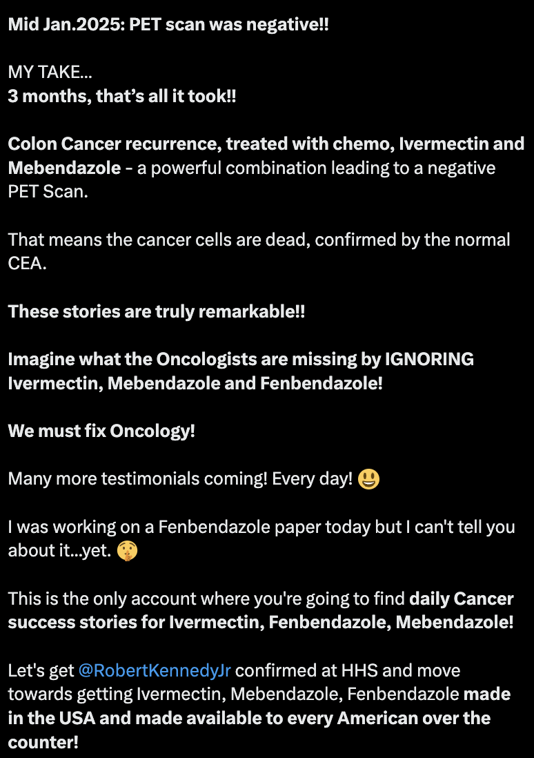 cancer healing testimonial