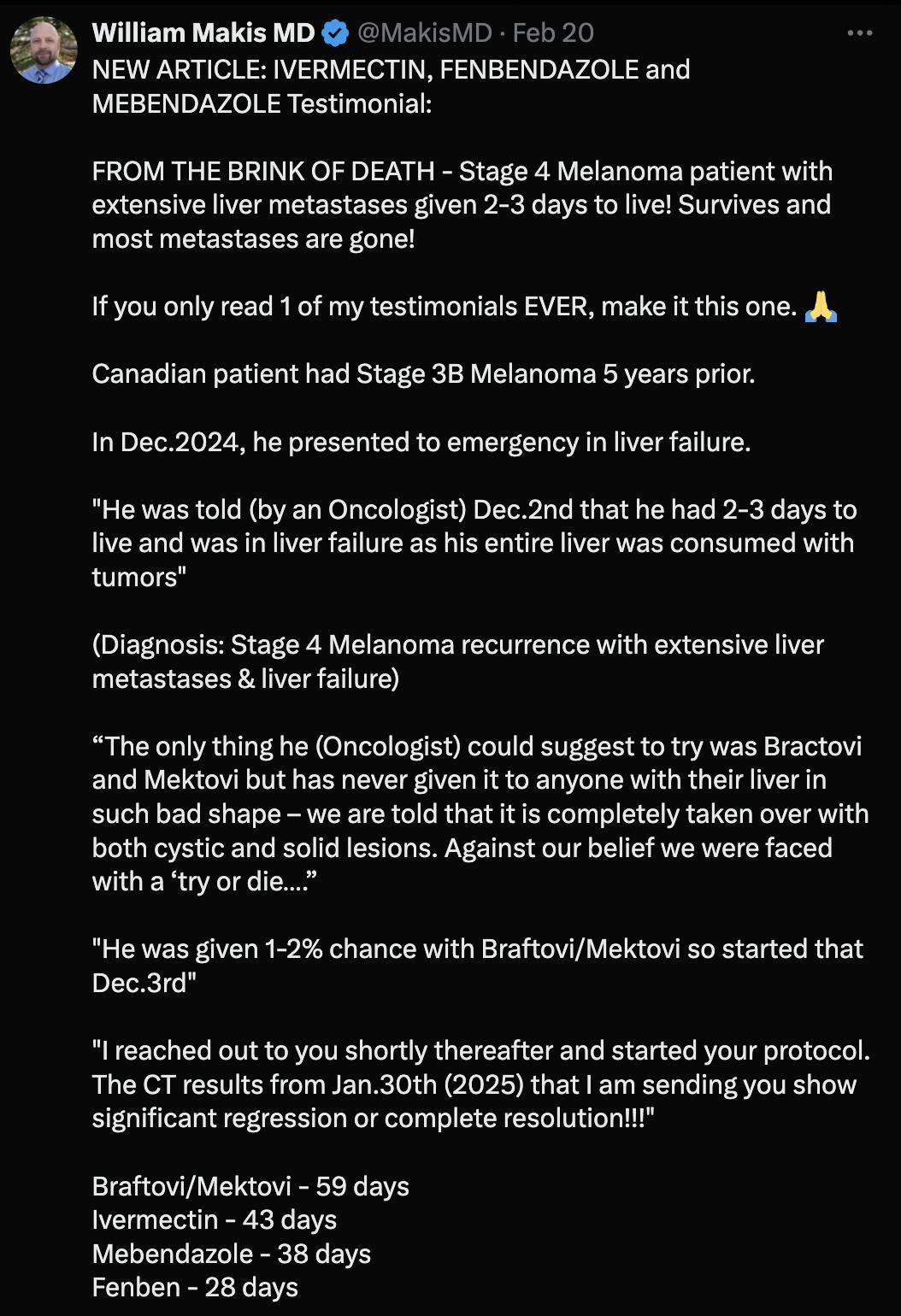 cancer healing testimonial