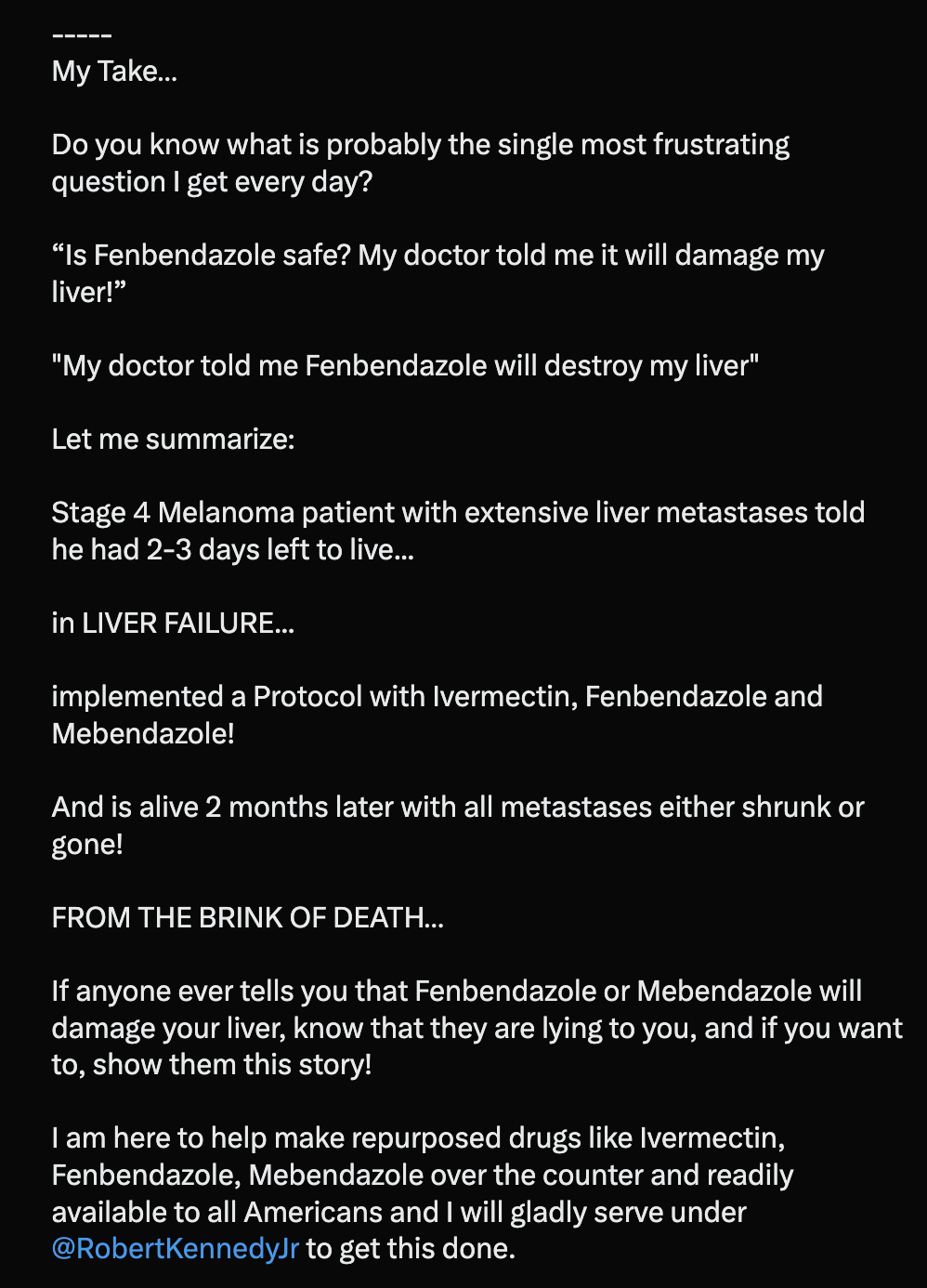 cancer healing testimonial