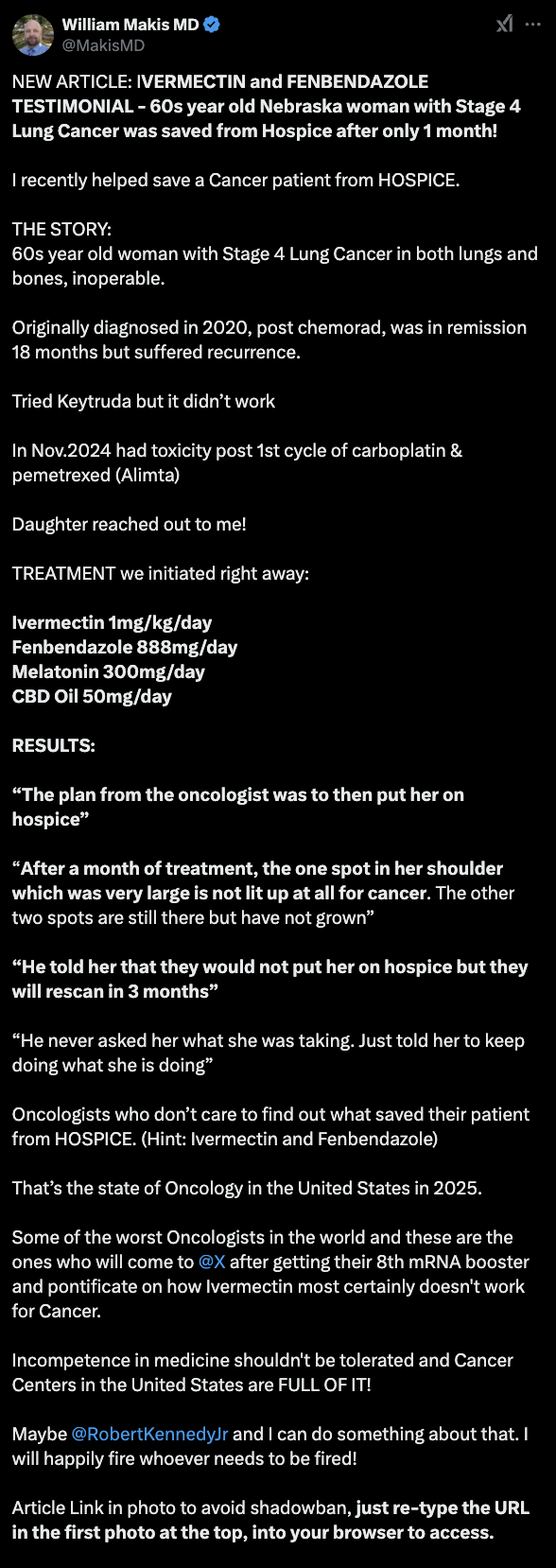 cancer healing testimonial