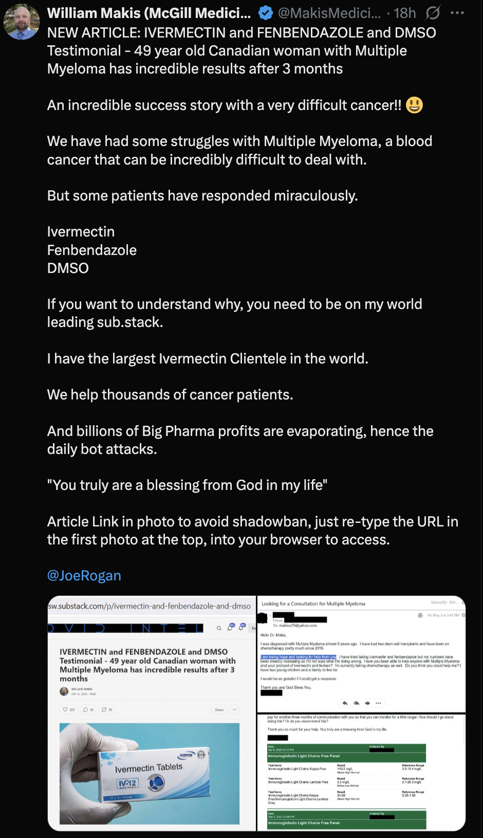 cancer healing testimonial