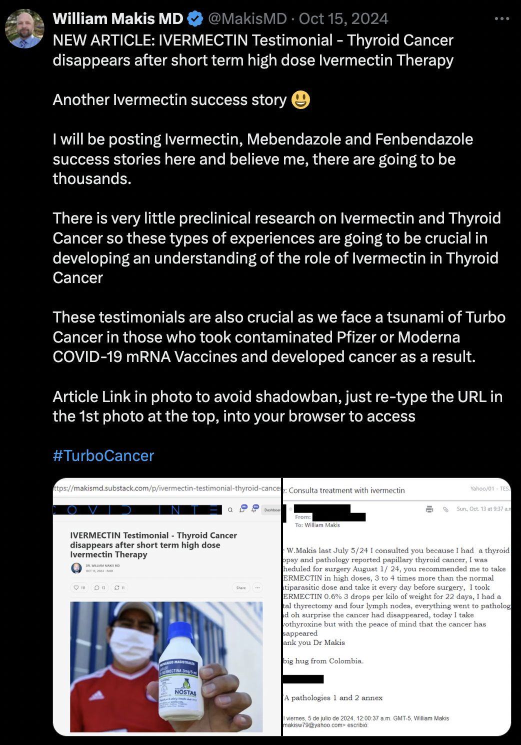 cancer healing testimonial